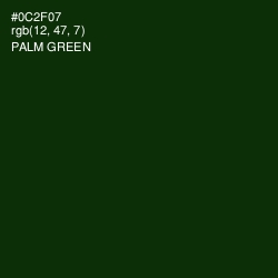 #0C2F07 - Palm Green Color Image